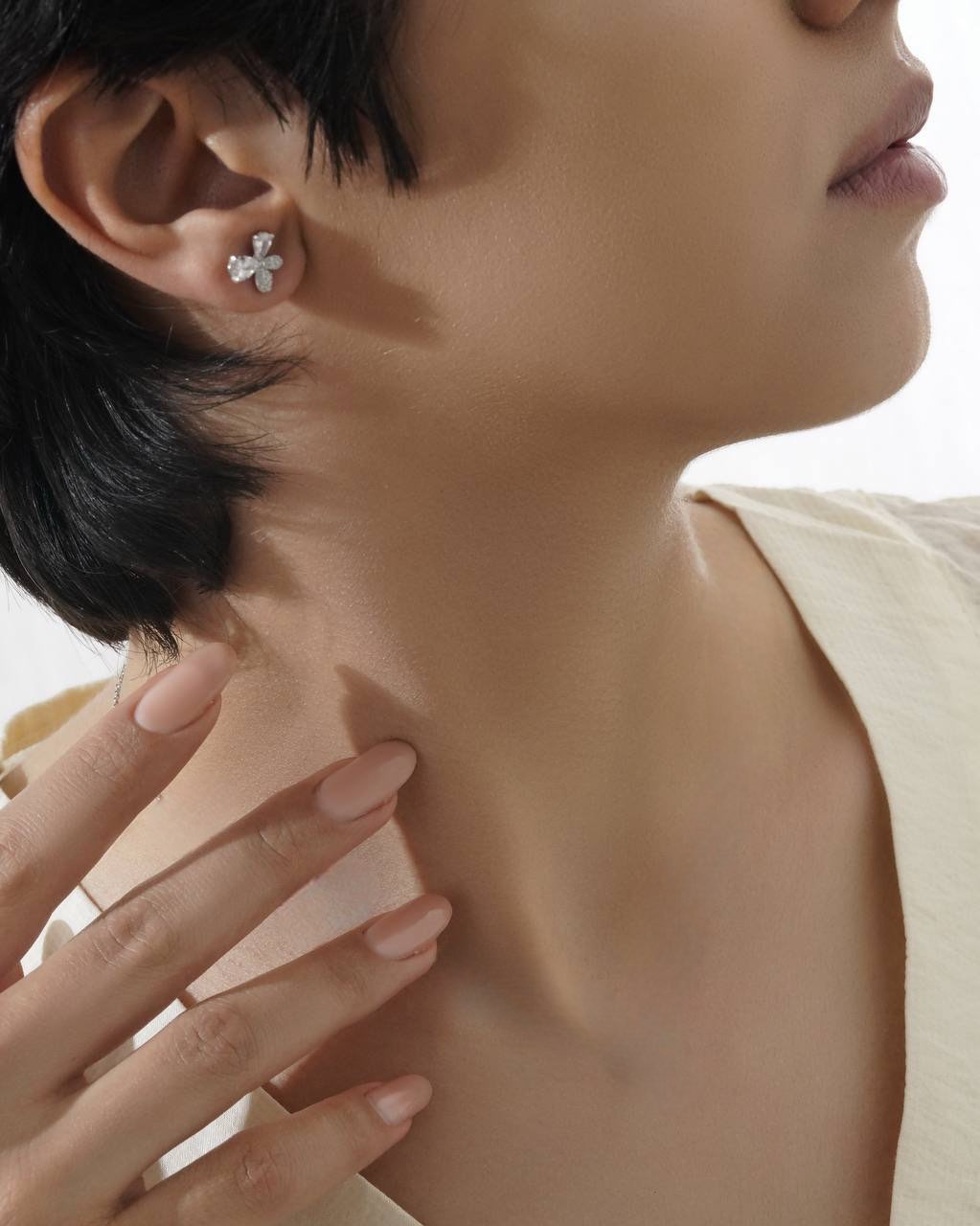 گوشواره پروانه جواهری خارجی 0302