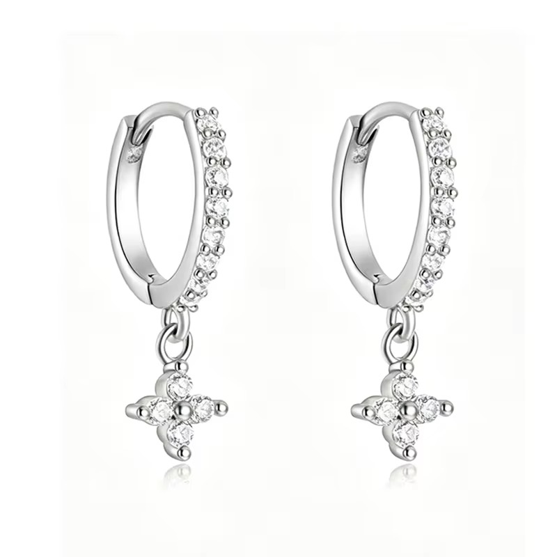 گوشواره گل جواهری خارجی 0335
