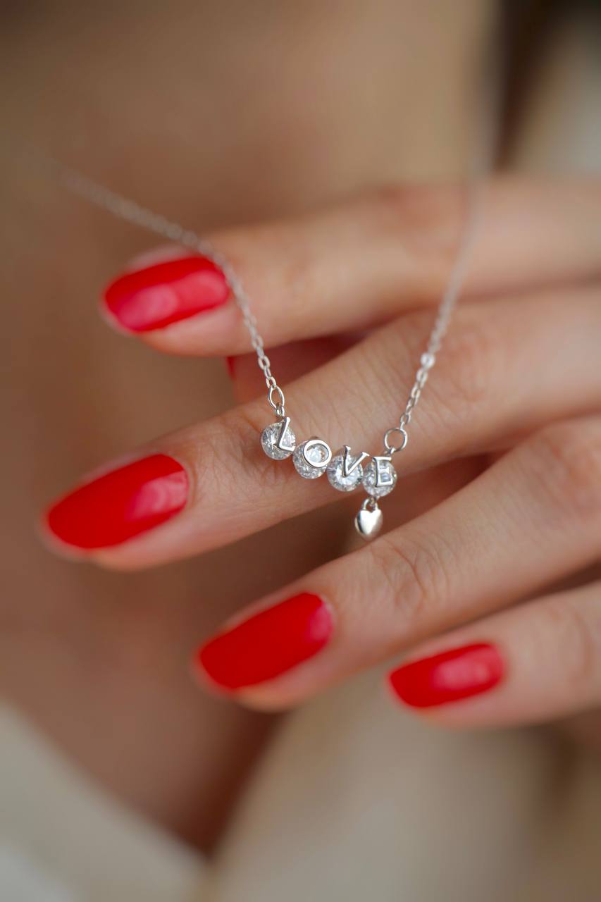 گردنبند نقره LOVE خارجی 0٢31