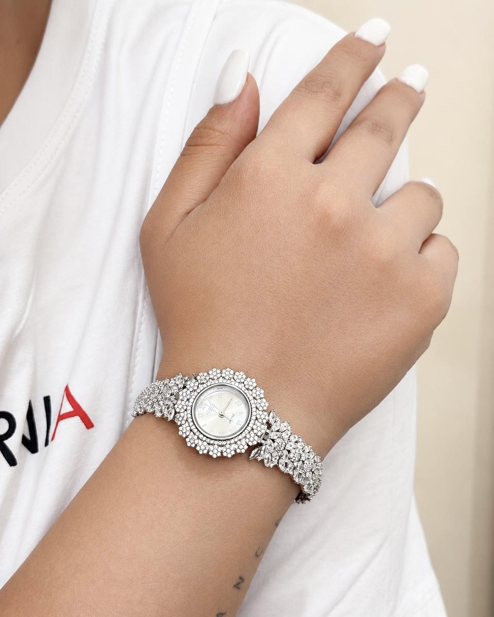 ساعت نقره زنانه کد 0557
