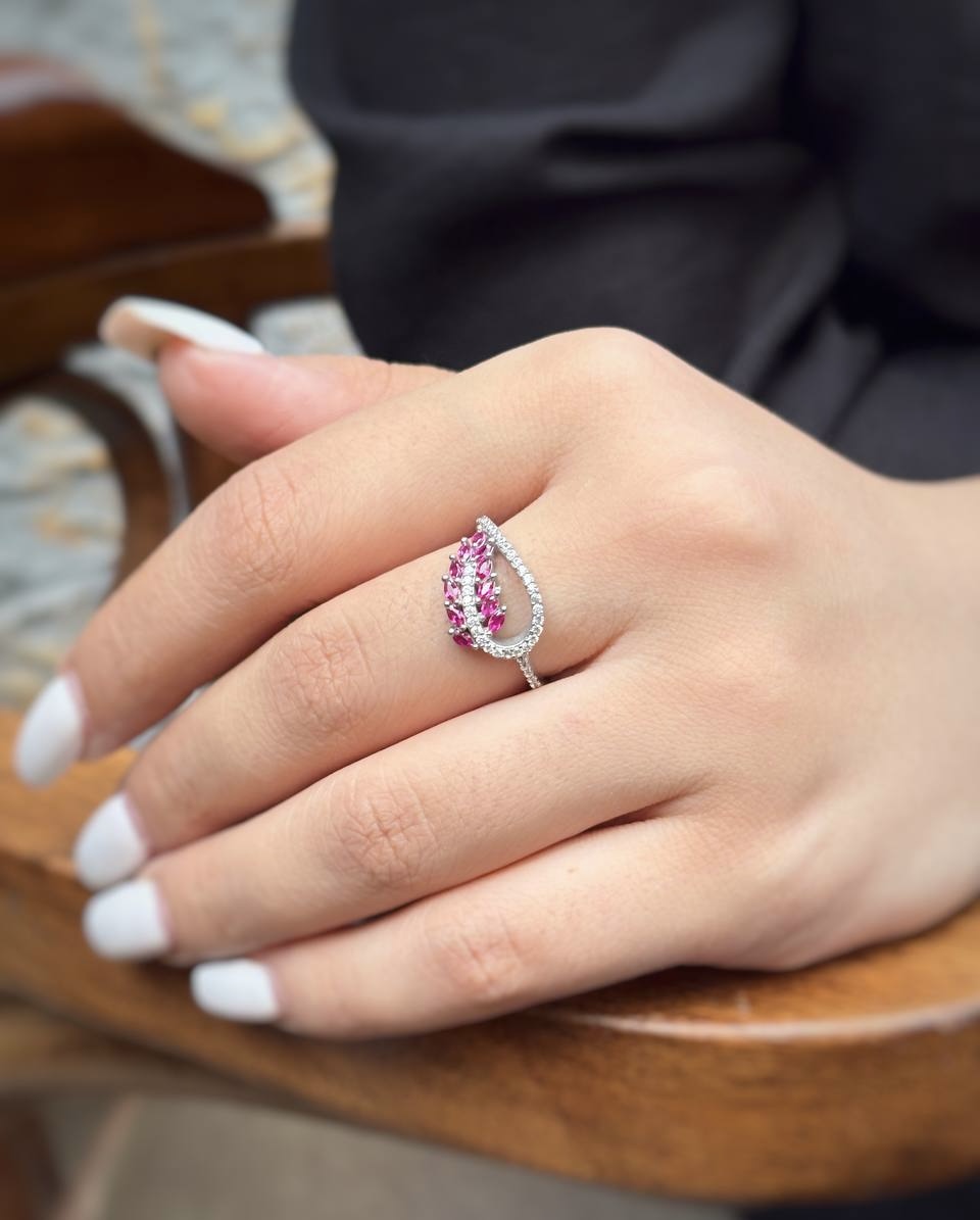 انگشتر نقره جواهری 0654